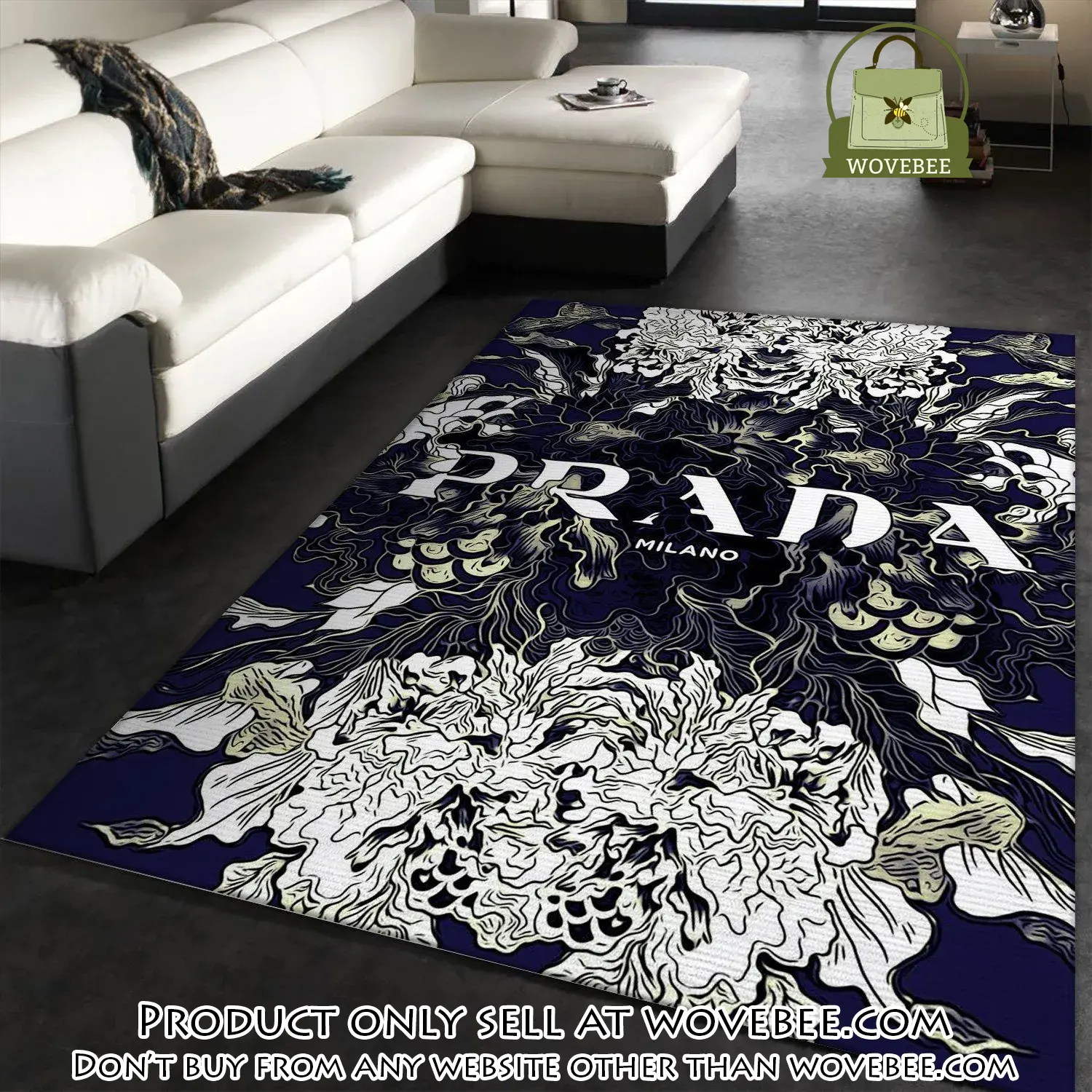 Prada area rug living room rug floor decor home decor wvb0019313
